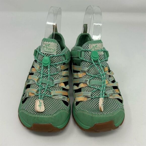 Chaco Kids' Waterproof Hiking Sandals Bright Green Size 4 Closed Toe Summer - Picture 3 of 15